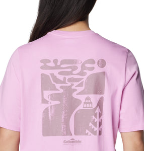 Columbia Women's North Cascades Short Sleeve Graphic Tee (Cosmos/Simple Gorge)