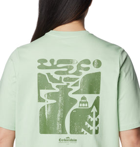 Columbia Women's North Cascades Short Sleeve Graphic Tee (Sage Leaf/Simple Gorge)