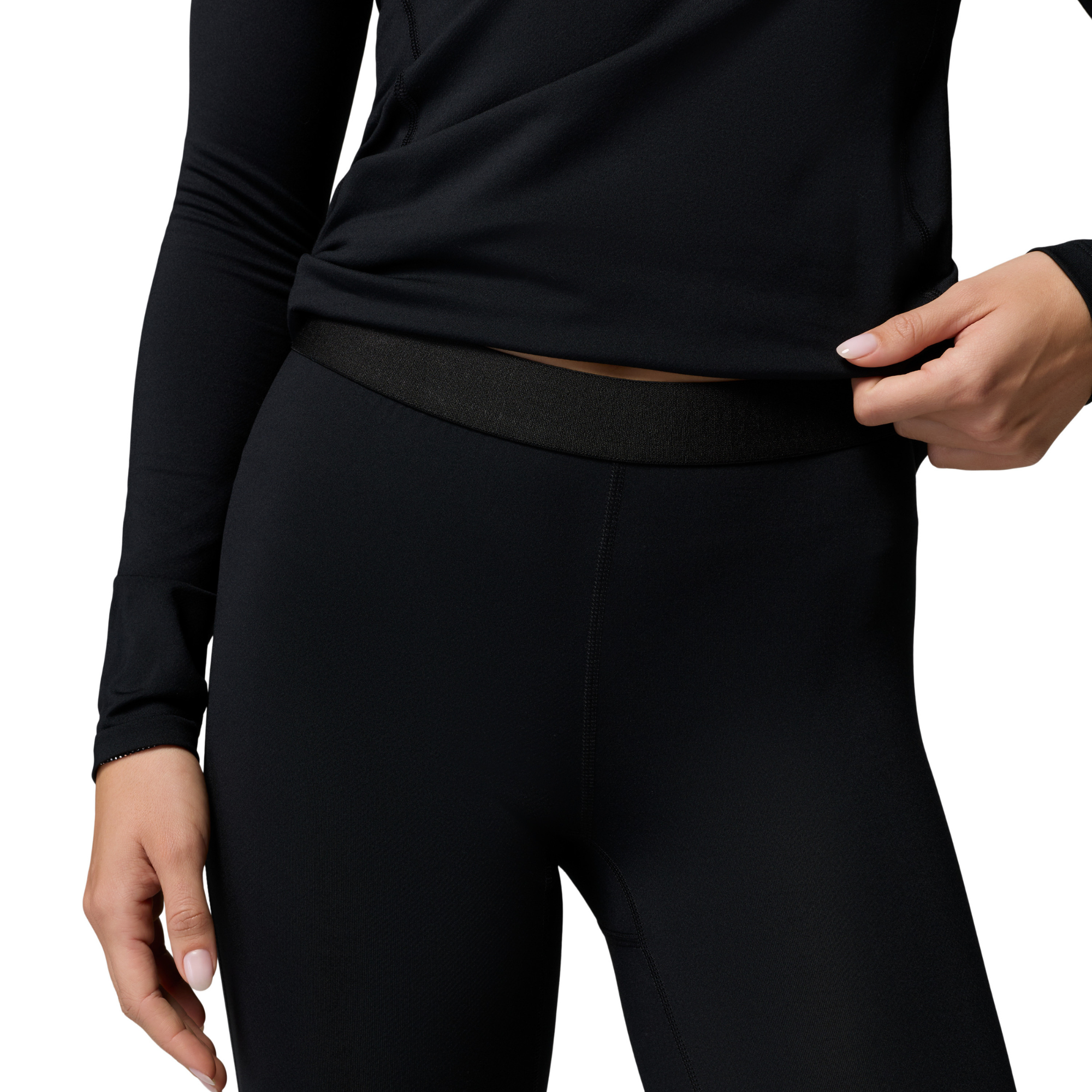 Columbia Women's Omni-Heat Midweight Stretch Baselayer Base Layer Leggings Tights Bottoms Black 011 1639031