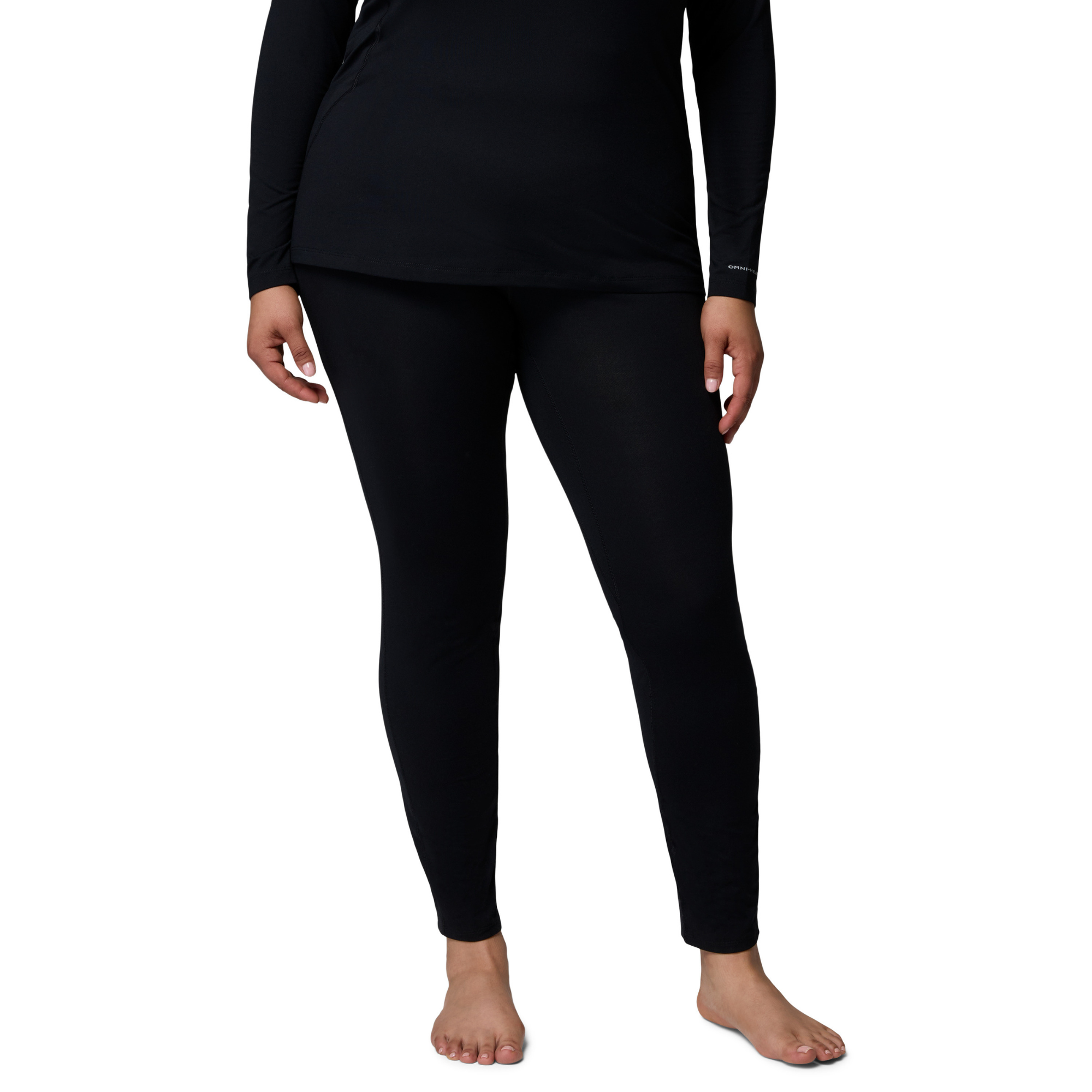Columbia Women's Omni-Heat Midweight Stretch Baselayer Base Layer Leggings Tights Bottoms Black 011 1639031