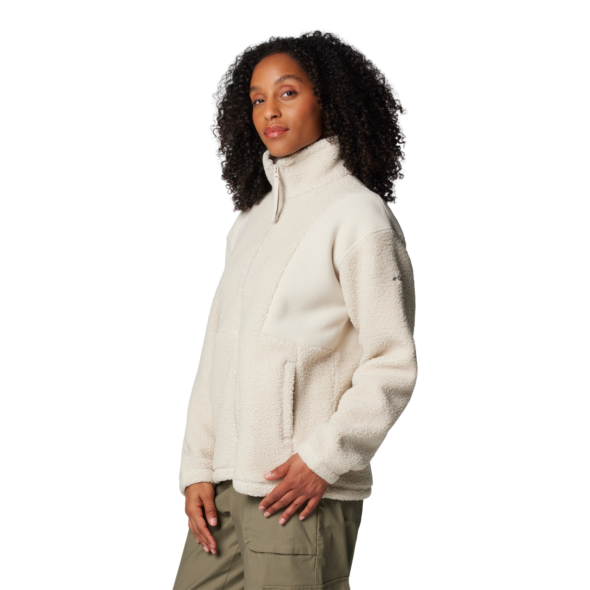 Columbia Women's Panorama Sherpa Full Zip Fleece (Dark Stone)