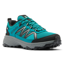 Load image into Gallery viewer, Columbia Women's Peakfreak Rush Outdry Waterproof Trail Shoes (Teal Chloride/Sea Ice)
