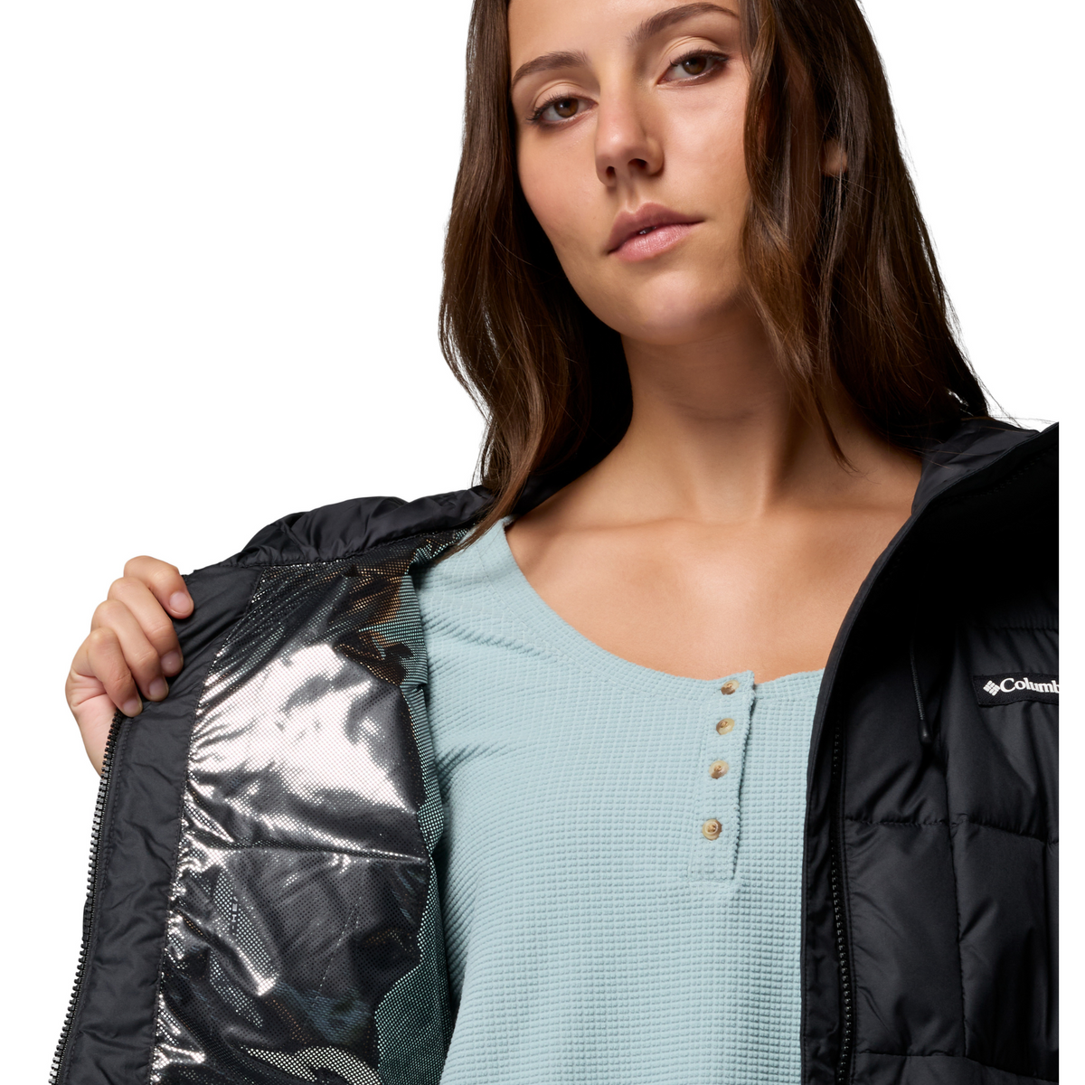 Columbia Women's Pike Lake III Hooded Insulated Jacket (Black)