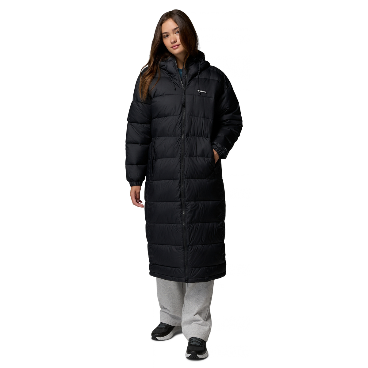 Columbia Women's Pike Lake III Long Hooded Insulated Parka (Black)