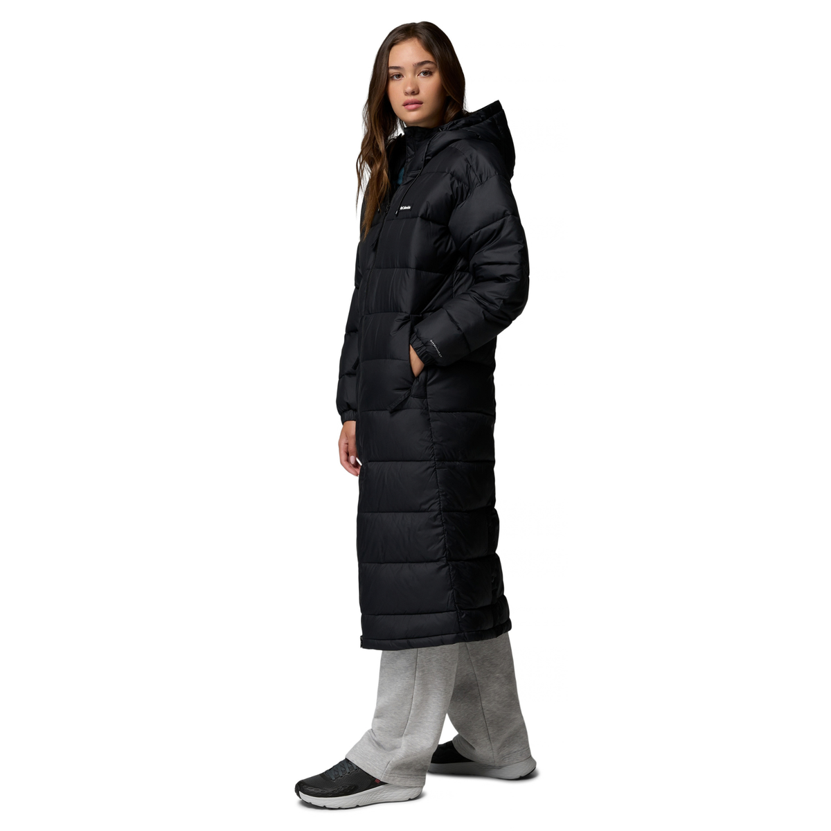 Columbia Women's Pike Lake III Long Hooded Insulated Parka (Black)