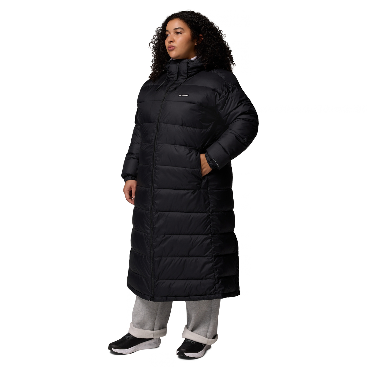 Columbia Women's Pike Lake III Long Hooded Insulated Parka (Black)