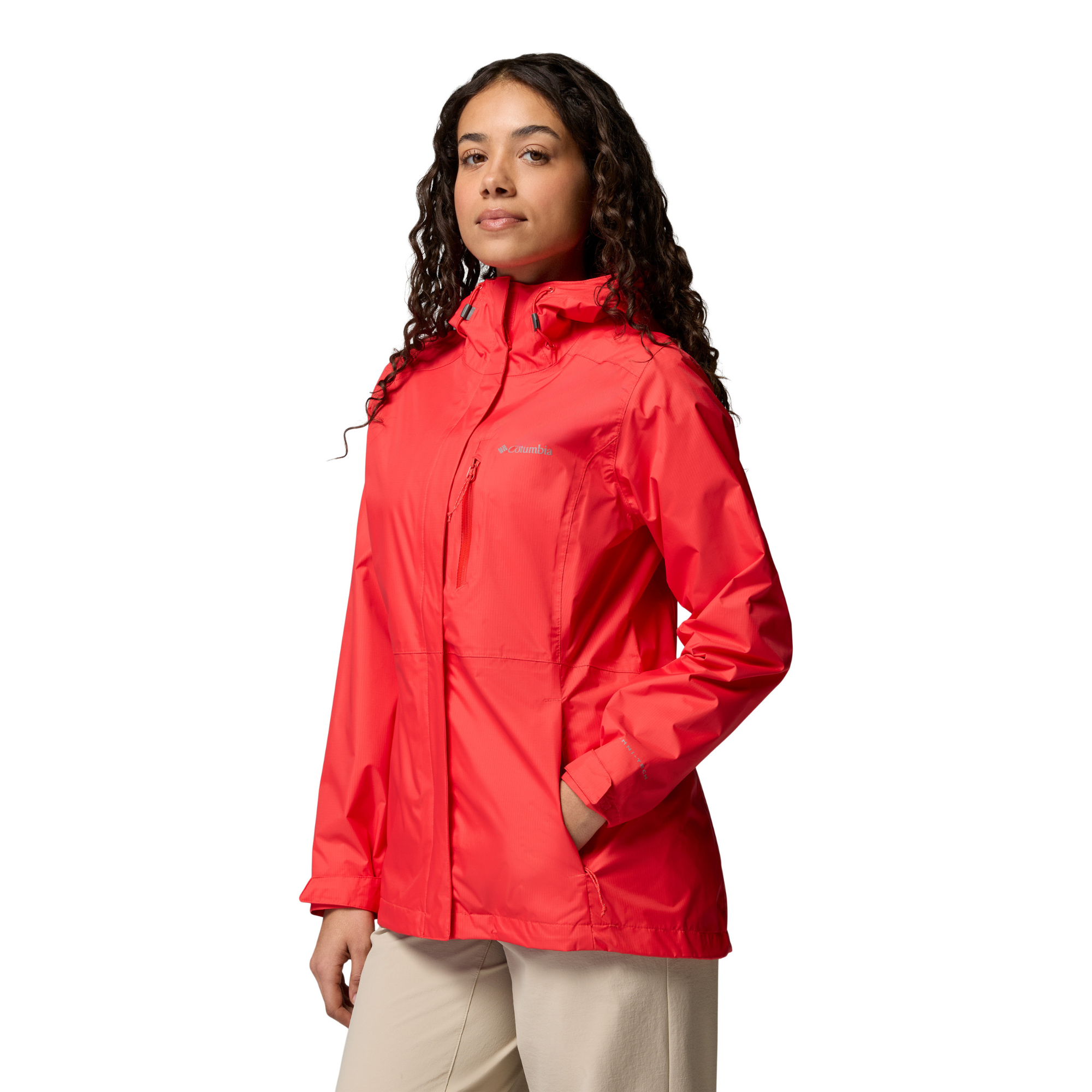 Columbia Women's Pouring Adventure III Waterproof Jacket (Poppy Red)