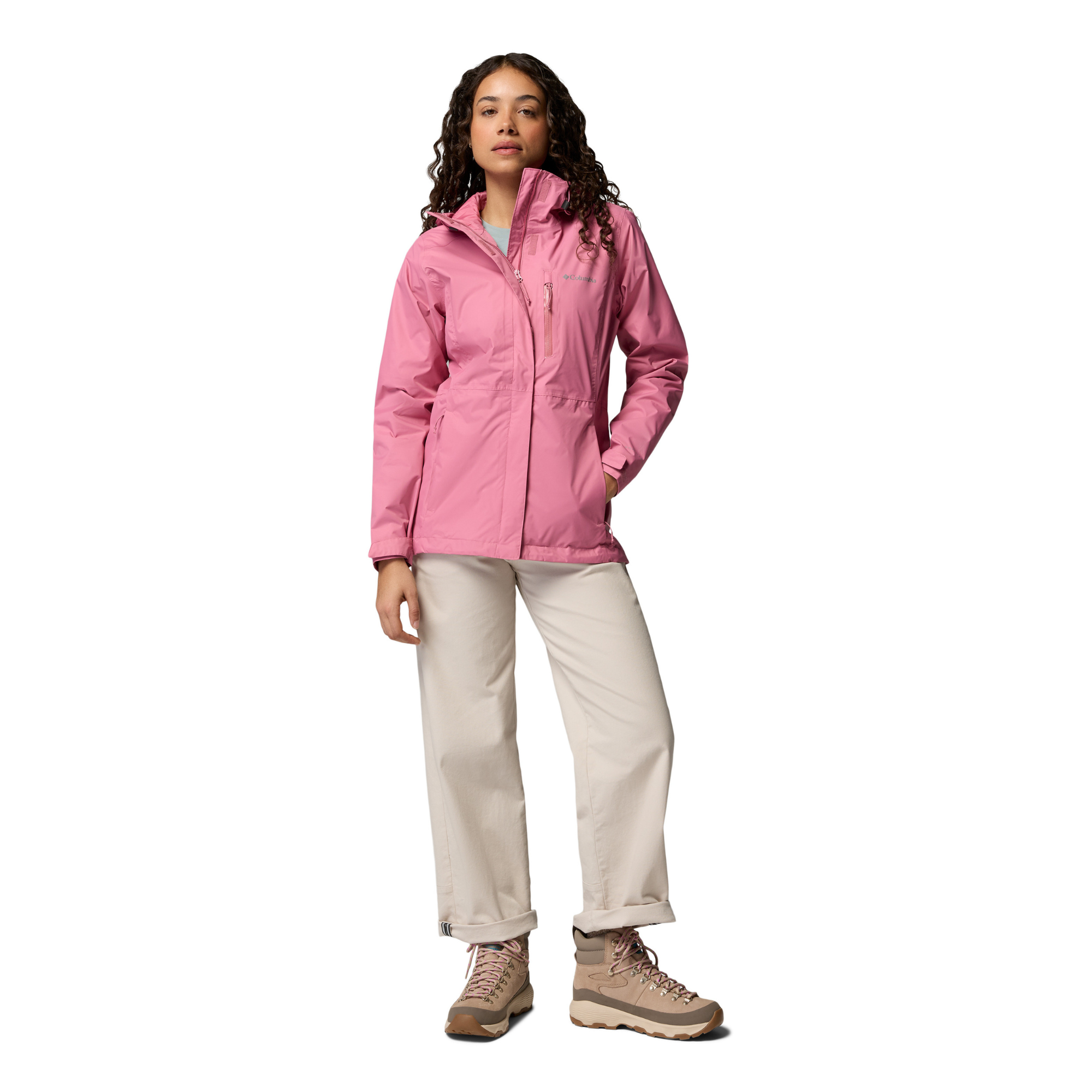 Columbia Women's Pouring Adventure III Waterproof Jacket (Rosette)