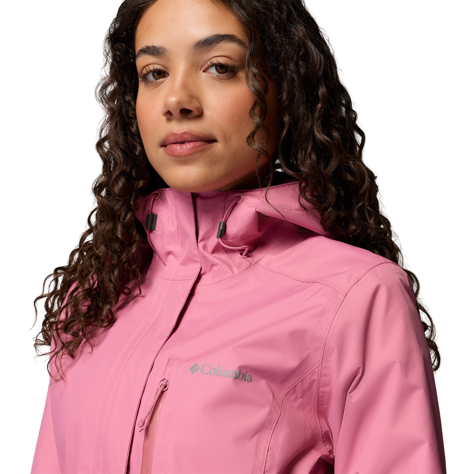 Columbia Women's Pouring Adventure III Waterproof Jacket (Rosette)