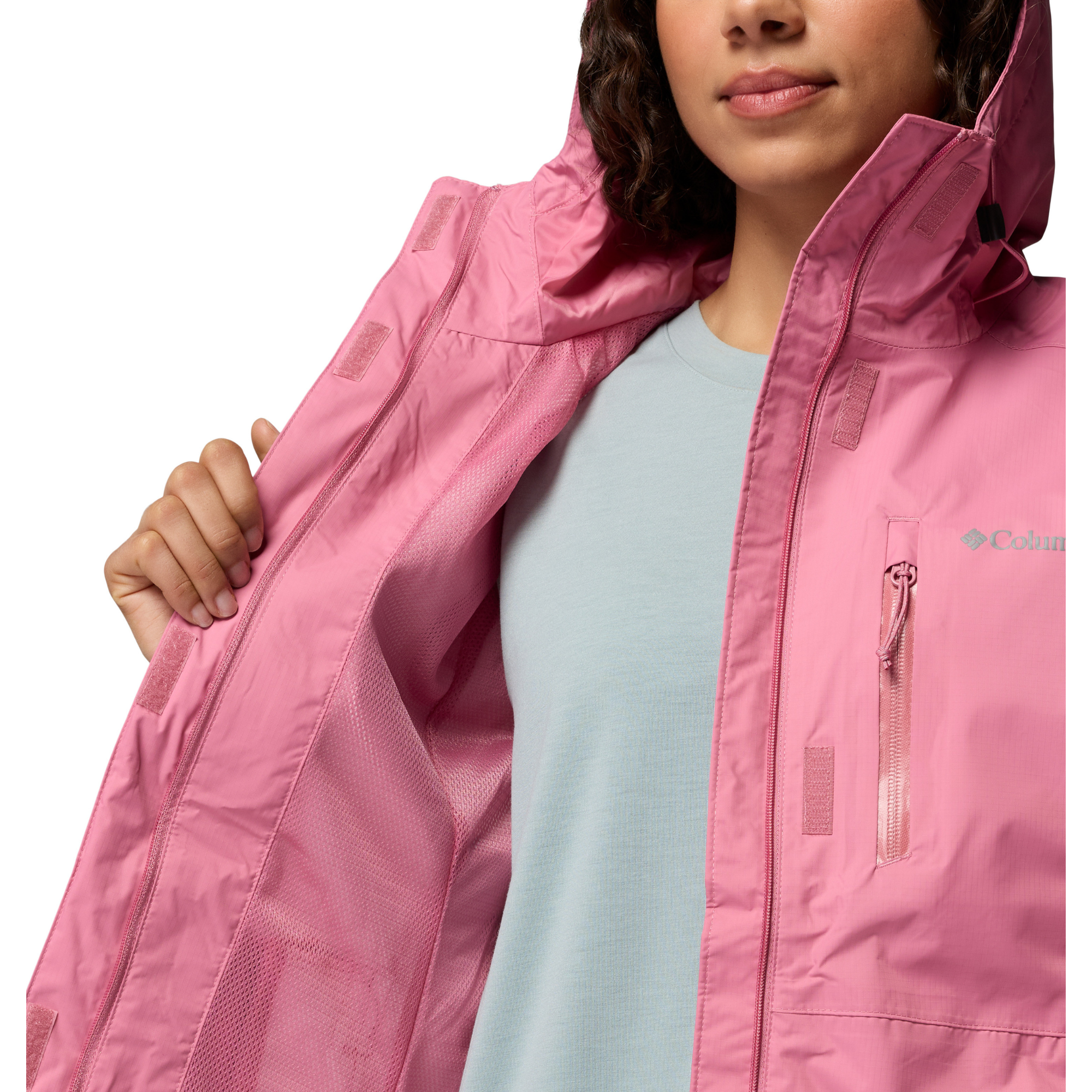 Columbia Women's Pouring Adventure III Waterproof Jacket (Rosette)