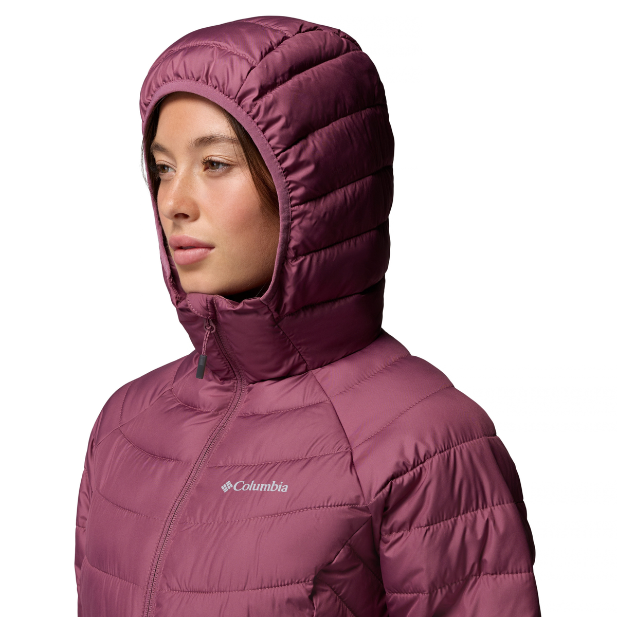 Columbia Women's Powder Lite II Hooded Insulated Jacket Antique Mauve 551 2089391