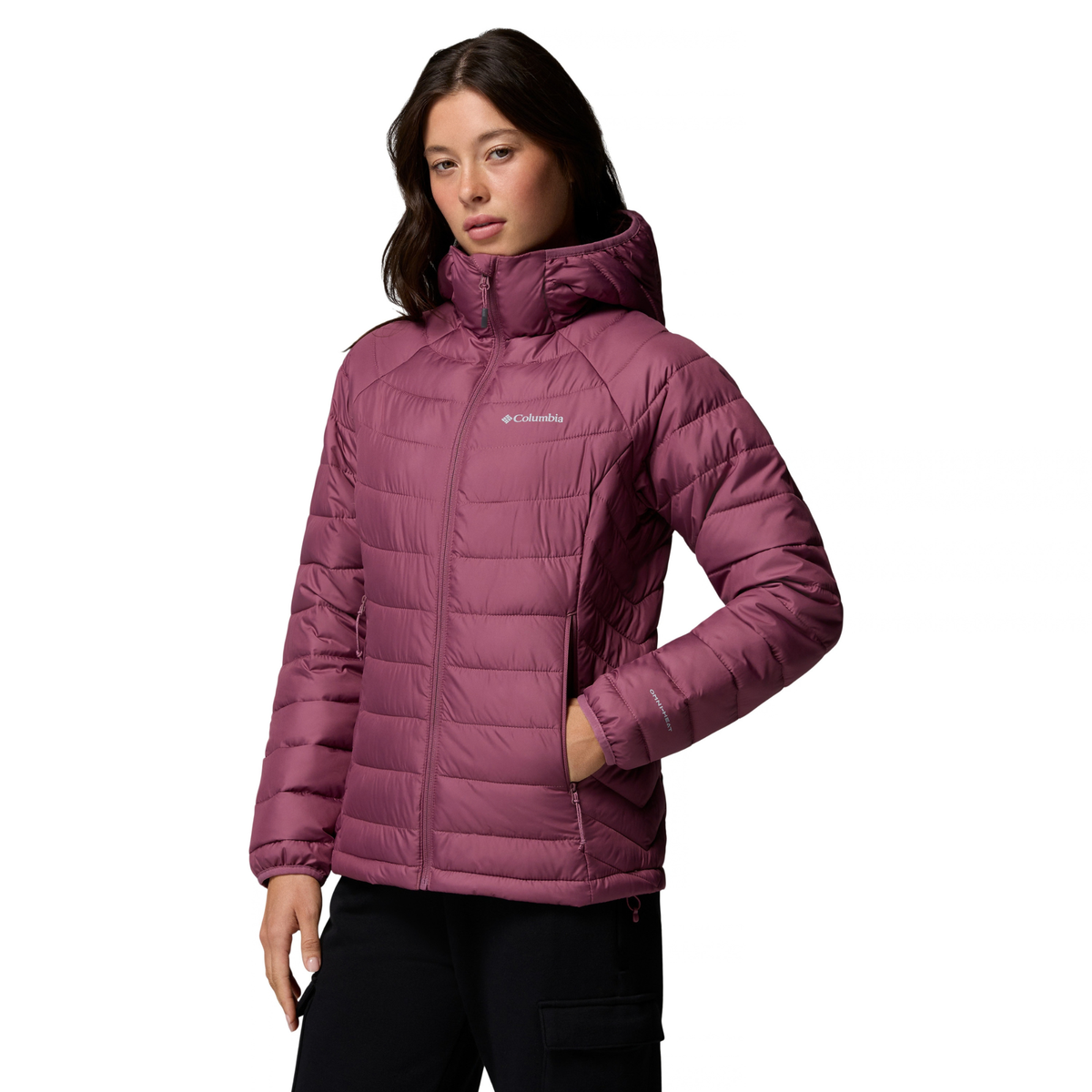 Columbia Women's Powder Lite II Hooded Insulated Jacket Antique Mauve 551 2089391