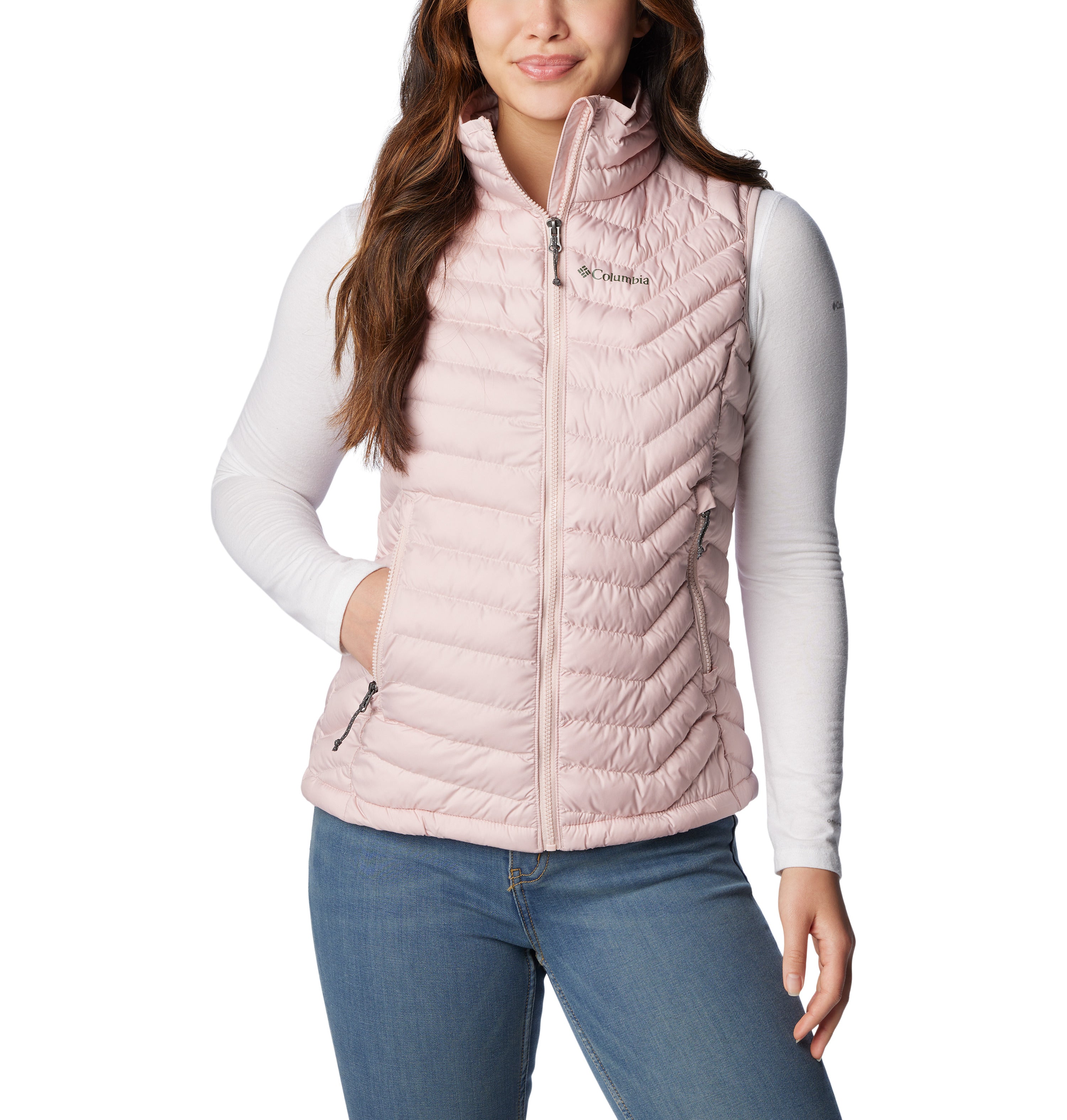 Columbia Women's Powder Lite Omni-Heat Insulated Vest (Dusty Pink