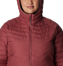 Load image into Gallery viewer, Columbia Women&#39;s Powder Lite Omni-Heat Mid Insulated Hooded Coat (Beetroot)
