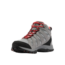Load image into Gallery viewer, Columbia Women&#39;s Redmond III Waterproof Mid Trail Boots - WIDE FIT (Steam/Red Coral)
