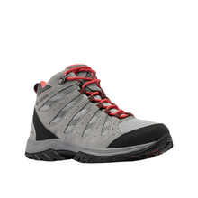 Load image into Gallery viewer, Columbia Women&#39;s Redmond III Waterproof Mid Trail Boots - WIDE FIT (Steam/Red Coral)
