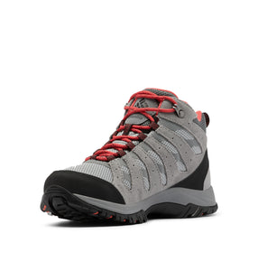 Columbia Women's Redmond III Waterproof Mid Trail Boots - WIDE FIT (Steam/Red Coral)