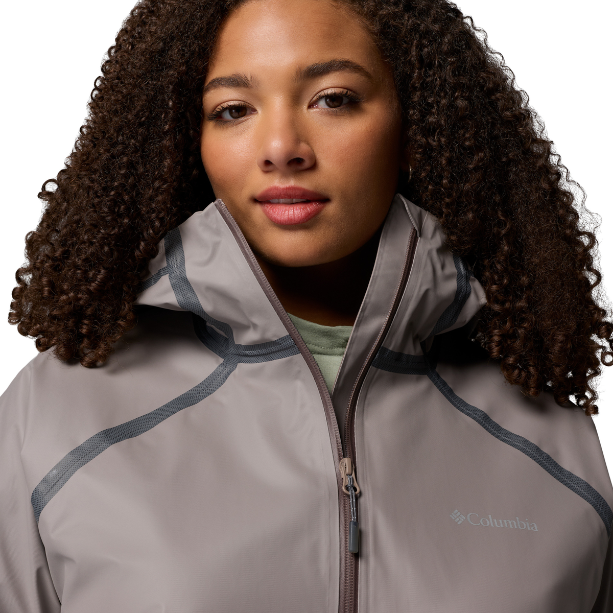 Columbia Women's Reign No Shine Outdry Extreme Waterproof Jacket (Iron)