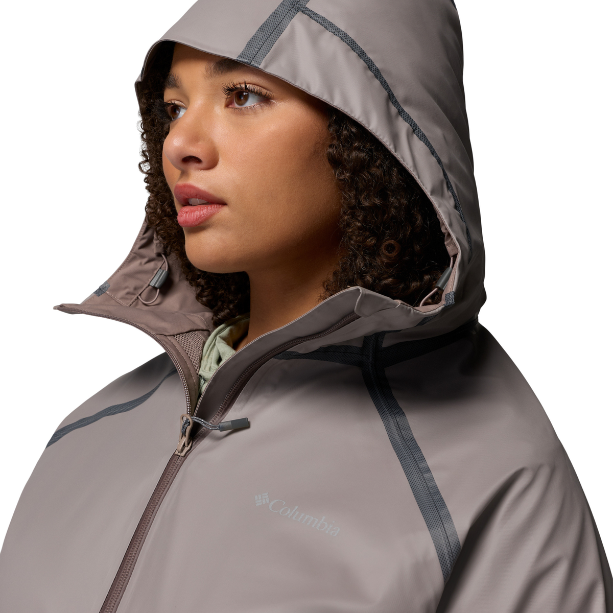 Columbia Women's Reign No Shine Outdry Extreme Waterproof Jacket (Iron)