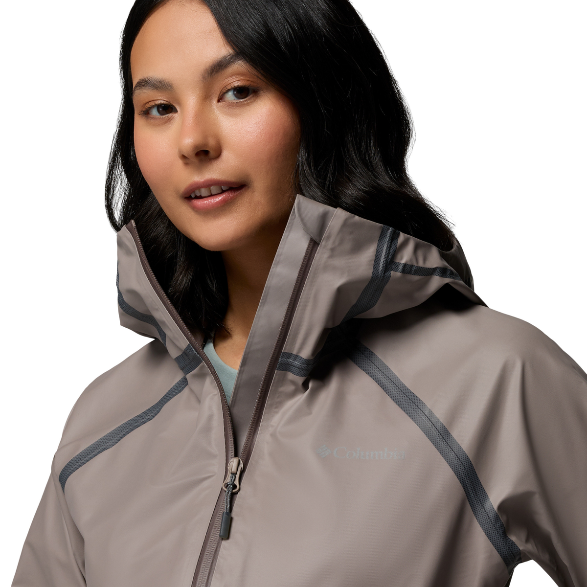 Columbia Women's Reign No Shine Outdry Extreme Waterproof Jacket (Iron)