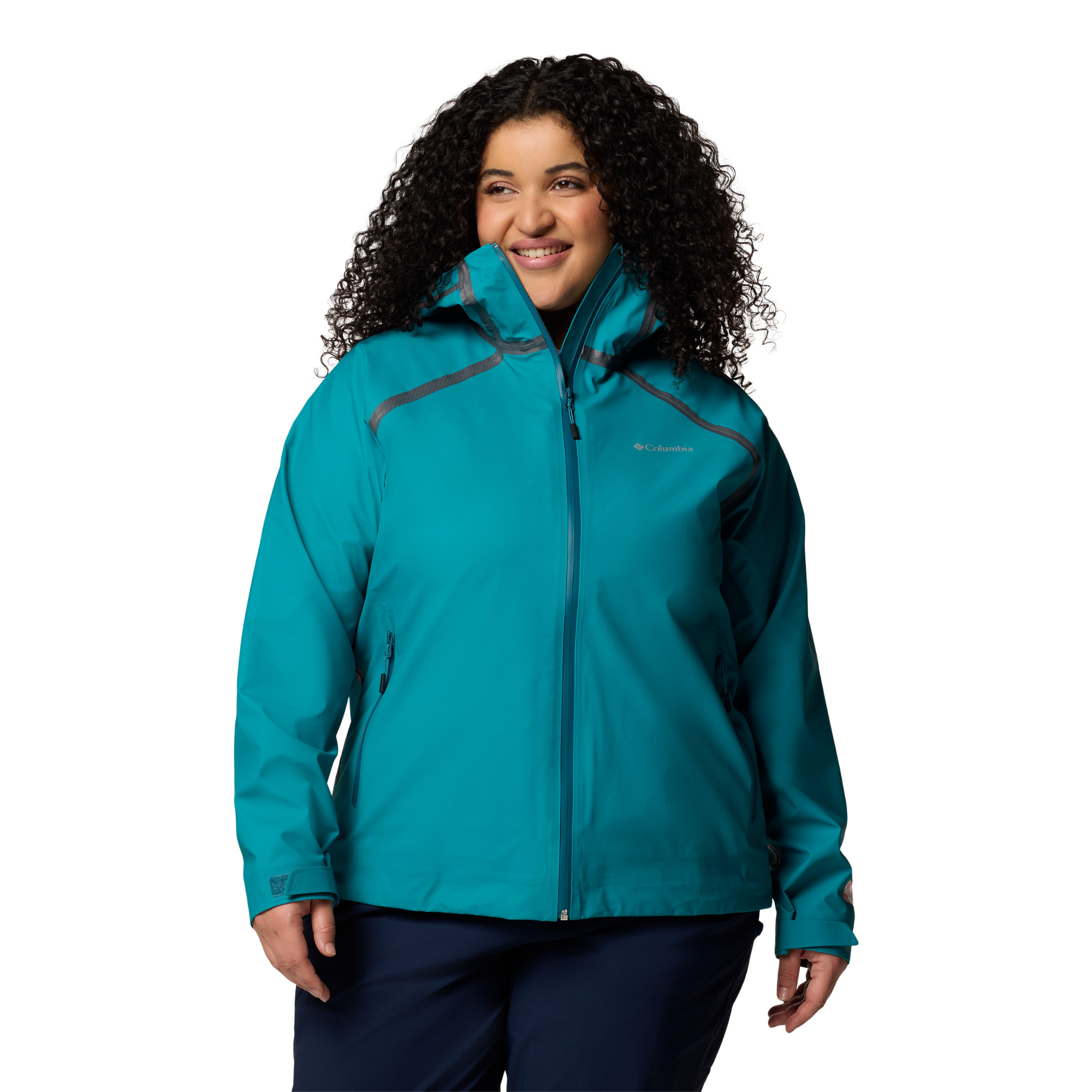 Columbia Women's Reign No Shine Outdry Extreme Waterproof Jacket (River Blue)