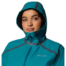 Load image into Gallery viewer, Columbia Women&#39;s Reign No Shine Waterproof Jacket (River Blue)
