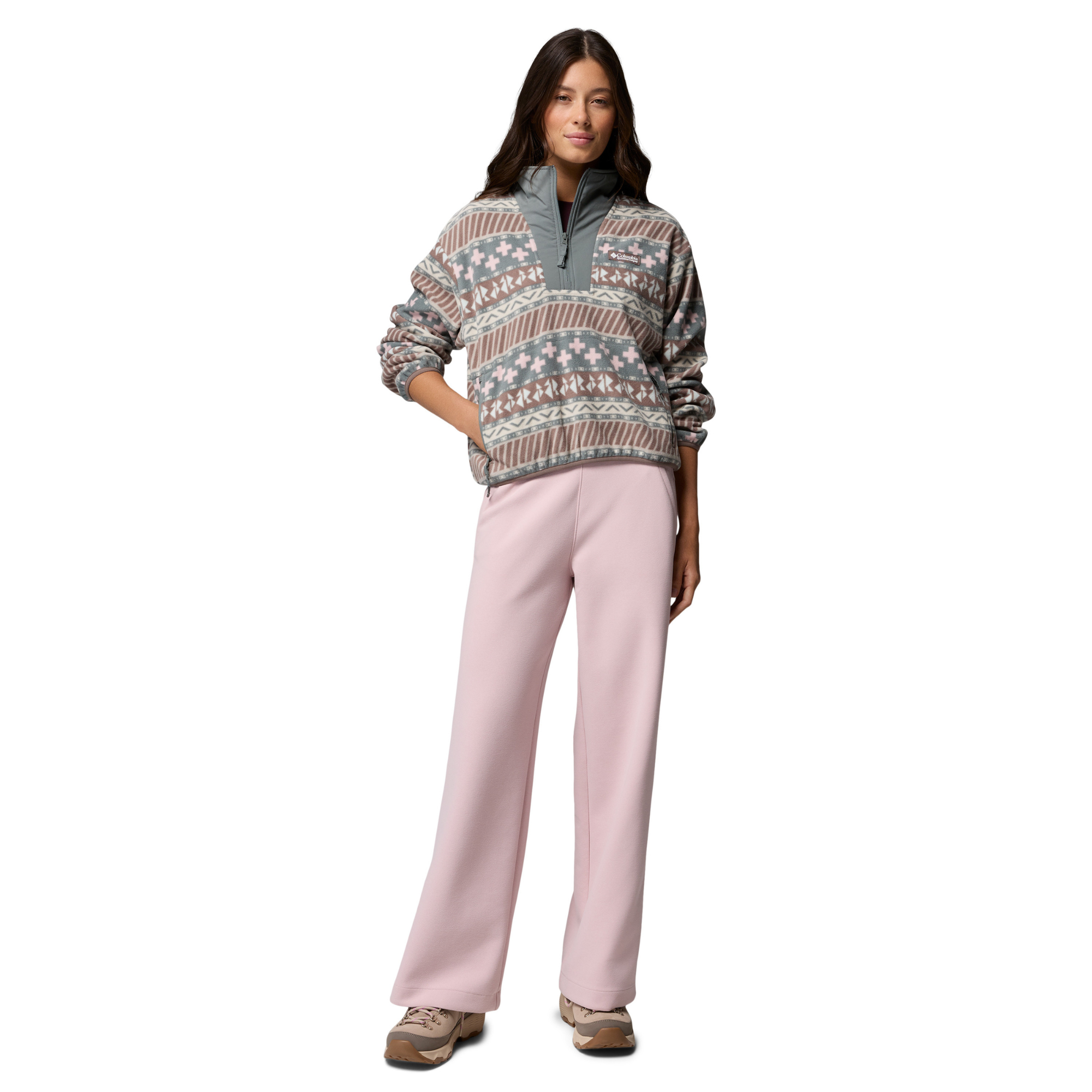 Columbia Women's Sequoia Grove II Printed Half Zip Fleece Top Iron Wizard Island 254 2173781