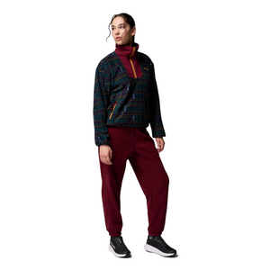 Columbia Women's Sequoia Grove Printed Half Zip Fleece Top (Collegiate Navy Horizons)