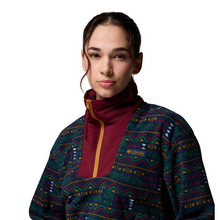 Load image into Gallery viewer, Columbia Women&#39;s Sequoia Grove Printed Half Zip Fleece Top (Collegiate Navy Horizons)
