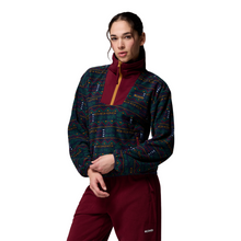 Load image into Gallery viewer, Columbia Women&#39;s Sequoia Grove Printed Half Zip Fleece Top (Collegiate Navy Horizons)

