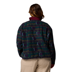 Columbia Women's Sequoia Grove Printed Half Zip Fleece Top (Collegiate Navy Horizons)