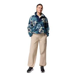 Columbia Women's Sequoia Grove Printed 1/2 Zip Fleece (Everblue Blossoming)