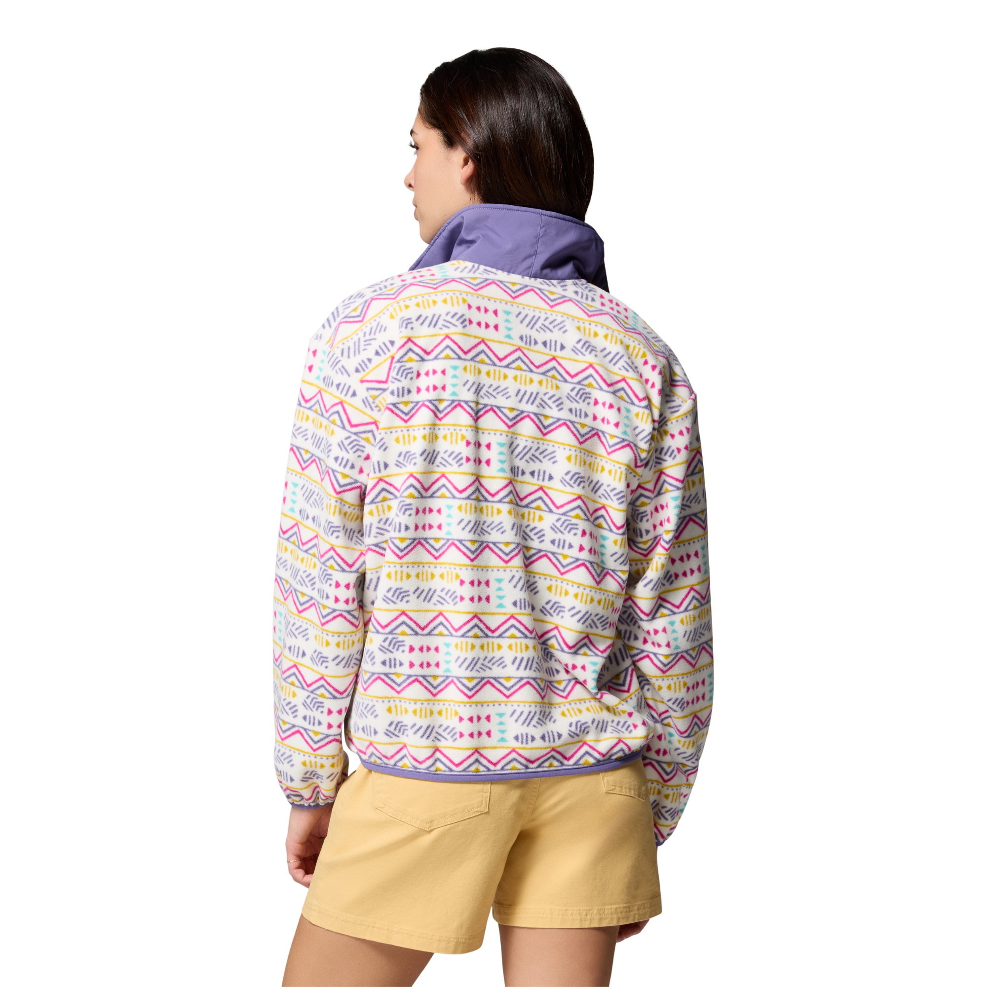 Columbia Women's Sequoia Grove Printed Half Zip Fleece Top (Sea Salt/Horizons)