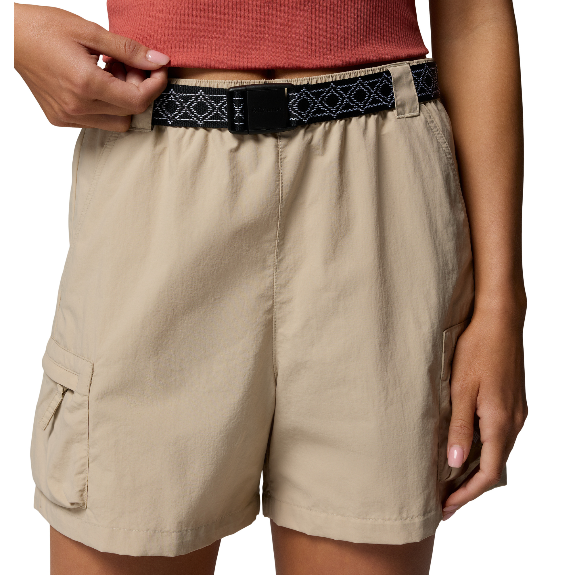Columbia Women's Sequoia Grove Woven Shorts (Ancient Fossil)(4in)