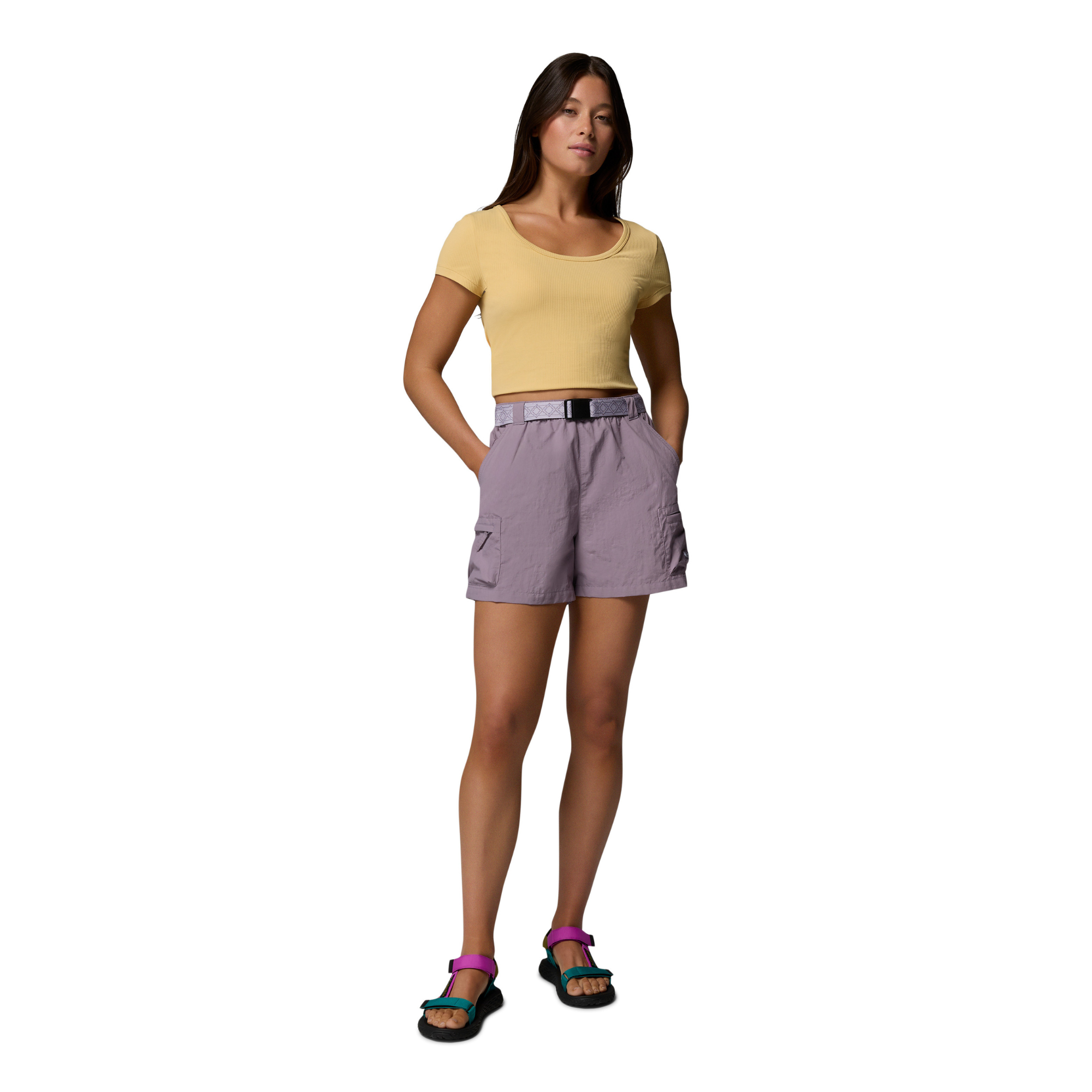 Columbia Women's Sequoia Grove Woven Shorts (Shale Purple/Lavender Pearl)(4in)
