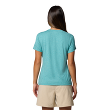 Load image into Gallery viewer, Columbia Women&#39;s Sloan Ridge Graphic Short Sleeve Technical Tee (Teal/Find Your Trail)
