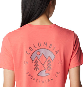 Columbia Women's Sun Trek Short Sleeve Graphic Tee (Juicy/Naturally Boundless)