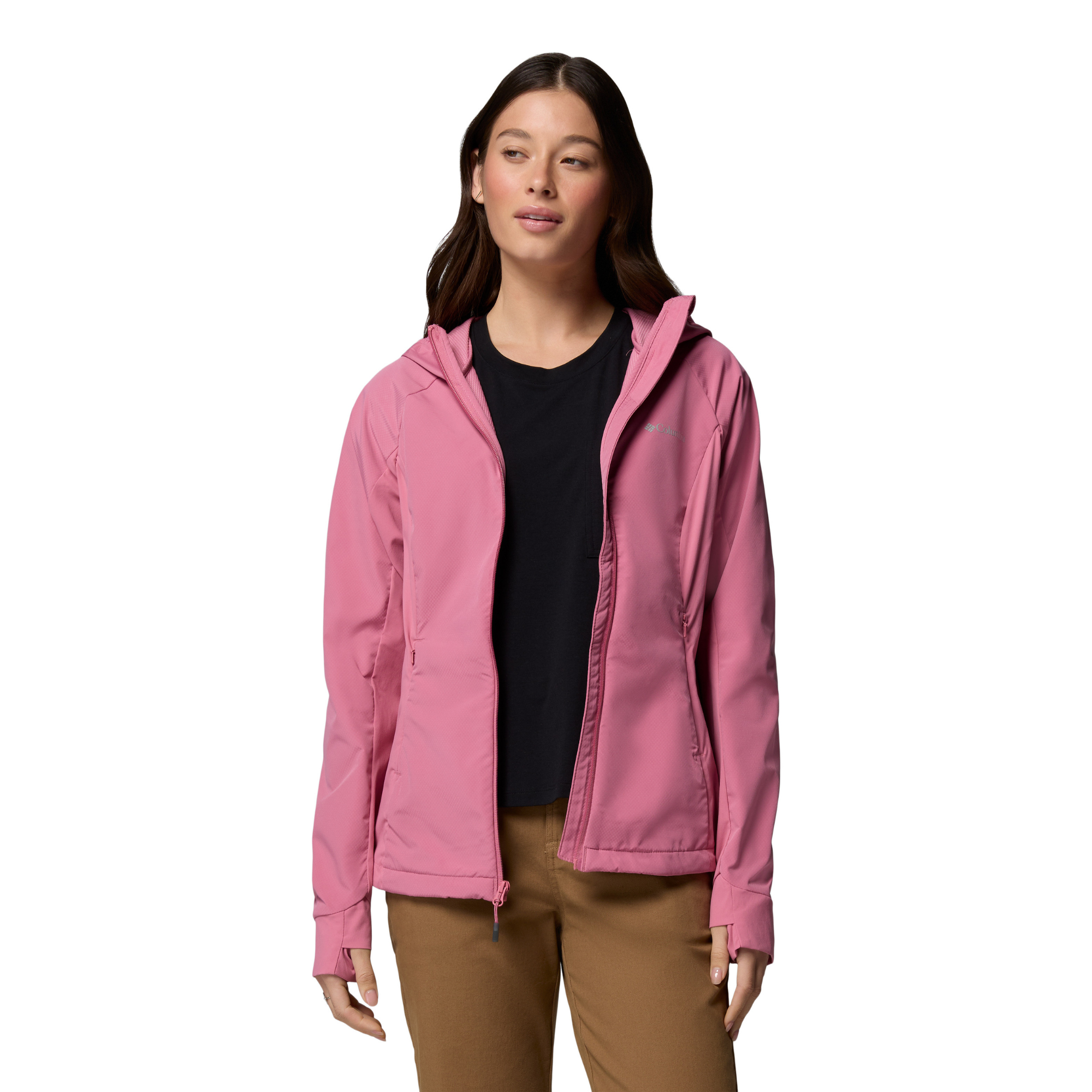 Columbia Women's Sweet As III Hooded Softshell Jacket (Rosette)