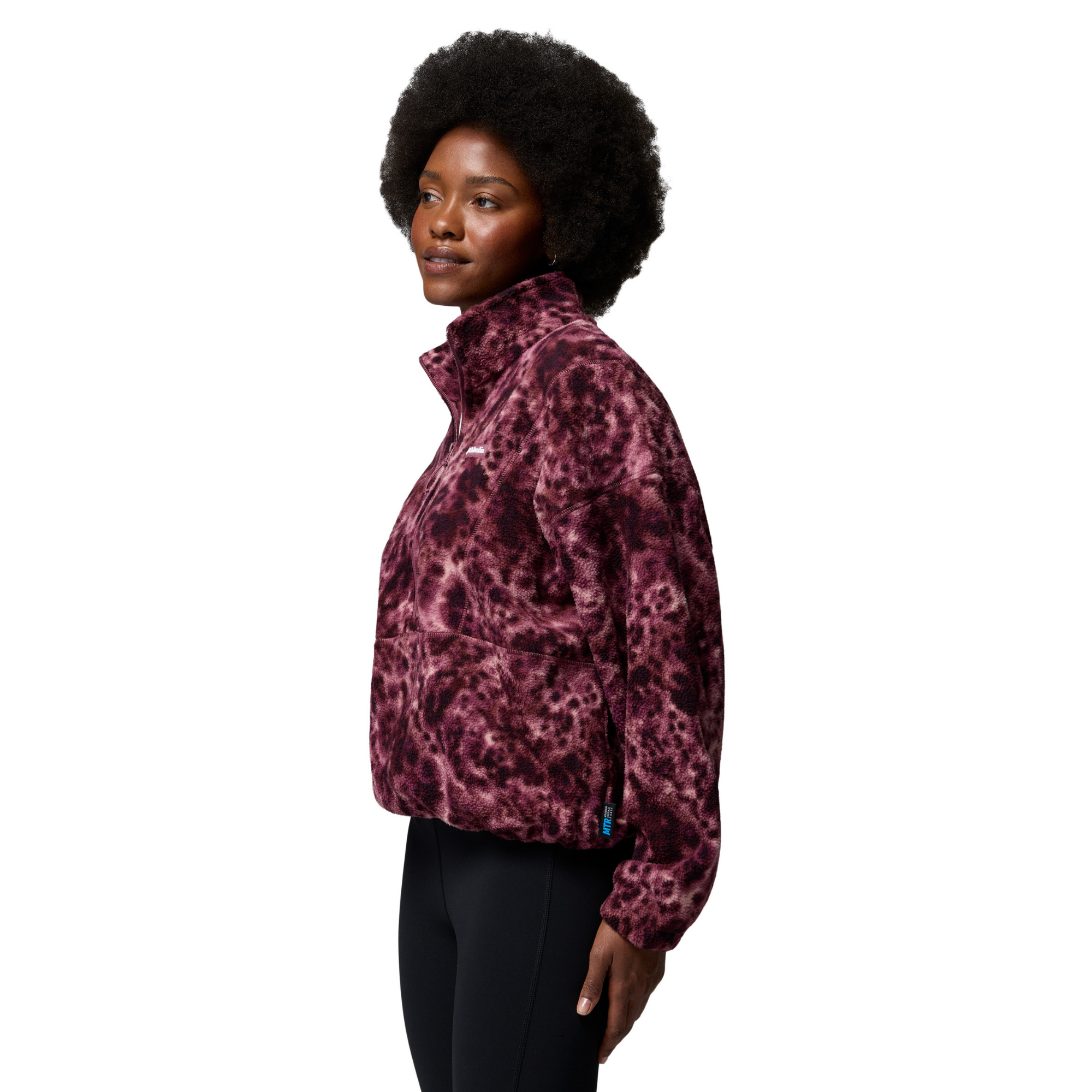 Columbia Women's Timber Meadow MTR Printed Half Zip Fleece Top Antique Mauve Dyecamo 551 2173471