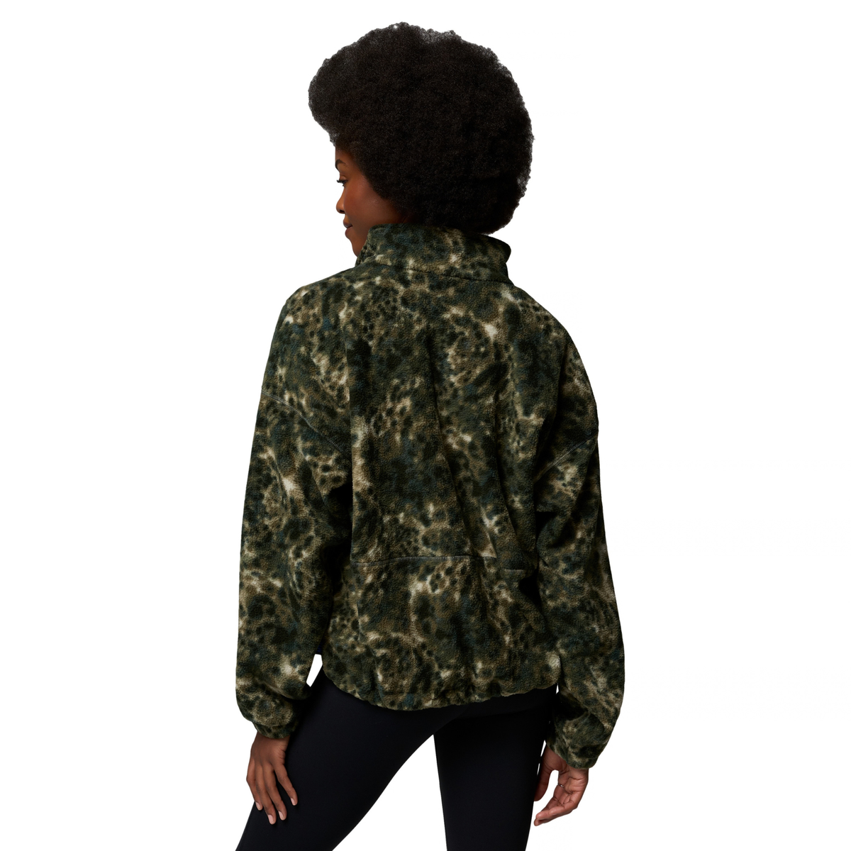 Columbia Women's Timber Meadow MTR Printed Half Zip Fleece Top (Sedona Sage/Dyecamo)