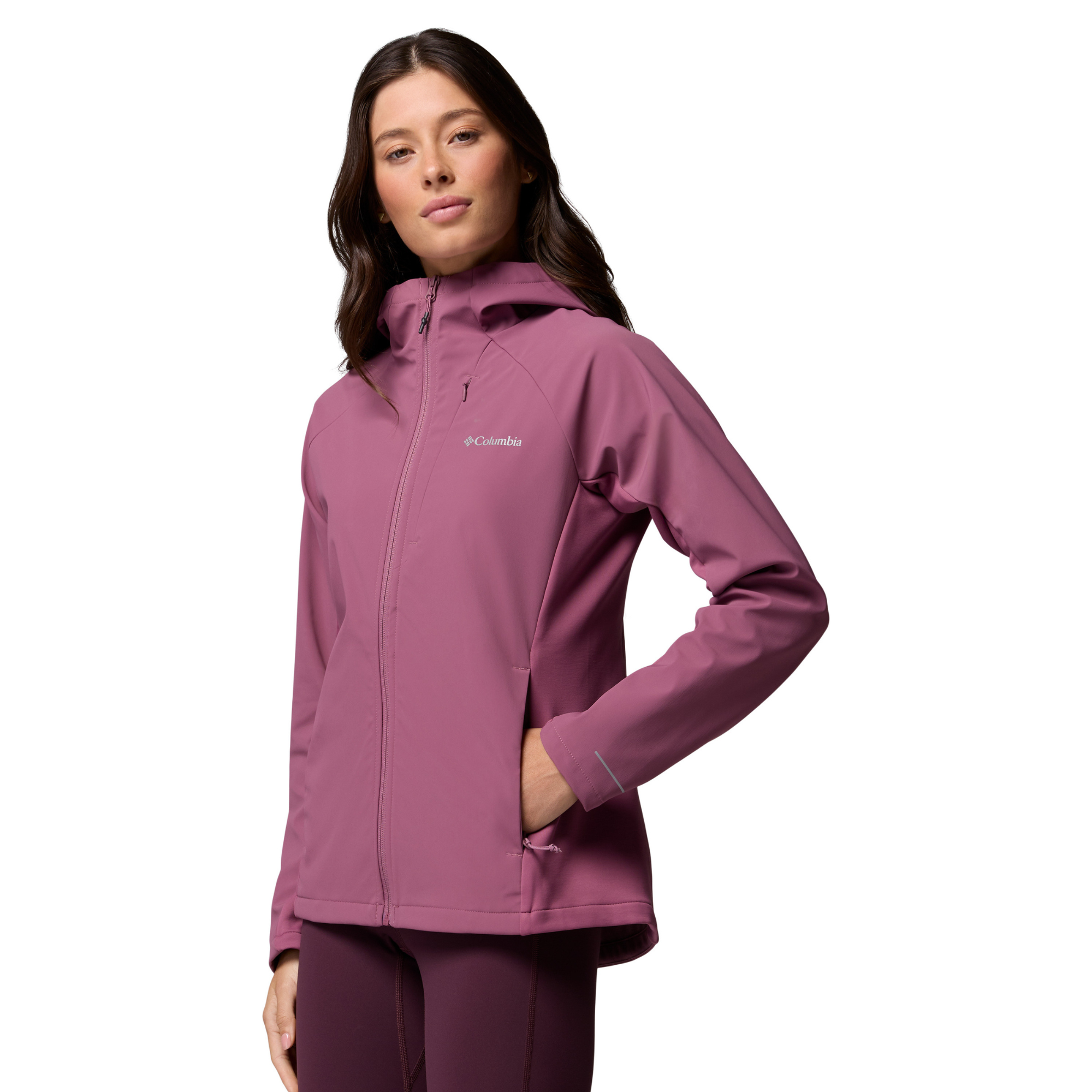 Columbia Women's Trailborne Hooded Softshell Jacket Antique Mauve 551 2154511