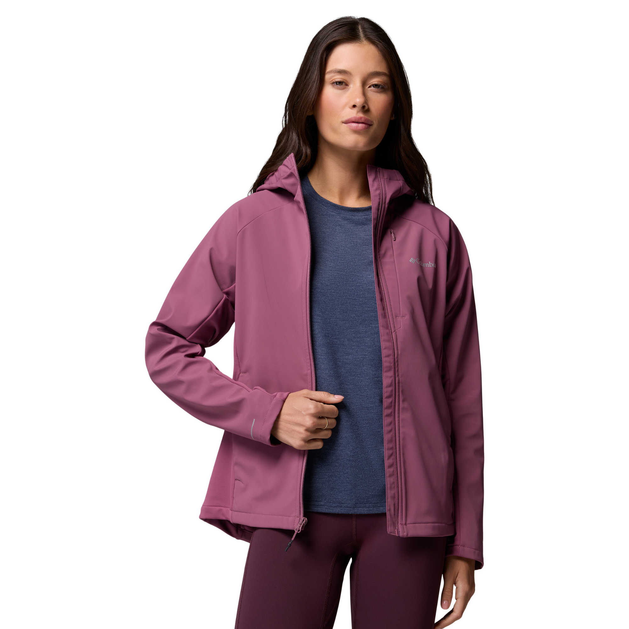 Columbia Women's Trailborne Hooded Softshell Jacket Antique Mauve 551 2154511