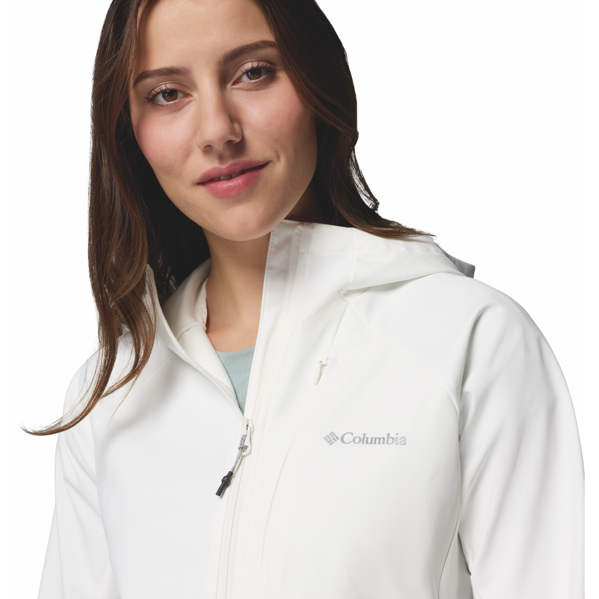 Columbia Women's Trailborne Hooded Softshell Jacket (Sea Salt)