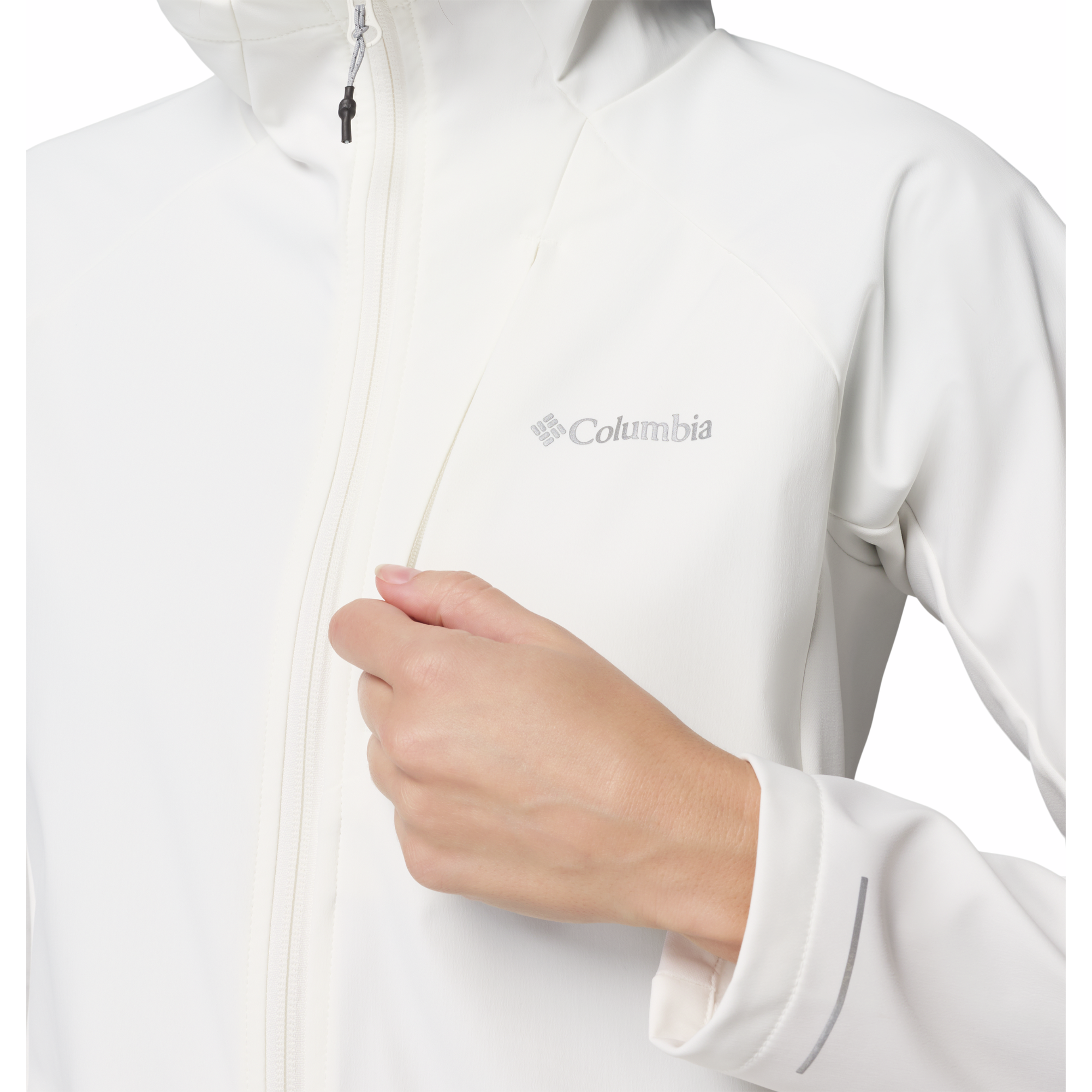 Columbia Women's Trailborne Hooded Softshell Jacket (Sea Salt)