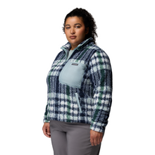 Load image into Gallery viewer, Columbia Women&#39;s West Bend II Quarter Zip Fleece Top (Crushed Blue Herringplaid)
