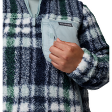 Load image into Gallery viewer, Columbia Women&#39;s West Bend II Quarter Zip Fleece Top (Crushed Blue Herringplaid)

