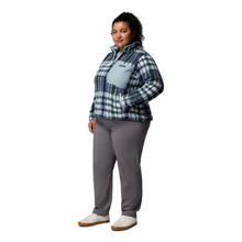 Load image into Gallery viewer, Columbia Women&#39;s West Bend II Quarter Zip Fleece Top (Crushed Blue Herringplaid)
