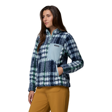 Load image into Gallery viewer, Columbia Women&#39;s West Bend II Quarter Zip Fleece Top (Crushed Blue Herringplaid)
