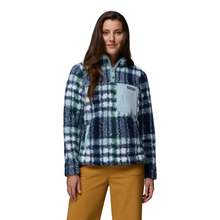 Load image into Gallery viewer, Columbia Women&#39;s West Bend II Quarter Zip Fleece Top (Crushed Blue Herringplaid)
