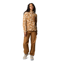 Load image into Gallery viewer, Columbia Women&#39;s West Bend II Sherpa Quarter Zip Fleece Top (Camel Brown Highland Tonal)
